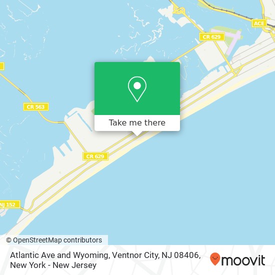 Mapa de Atlantic Ave and Wyoming, Ventnor City, NJ 08406