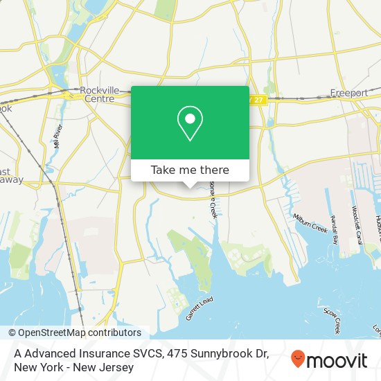 Mapa de A Advanced Insurance SVCS, 475 Sunnybrook Dr