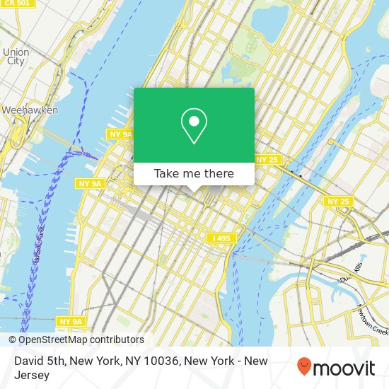 David 5th, New York, NY 10036 map