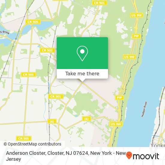 Mapa de Anderson Closter, Closter, NJ 07624