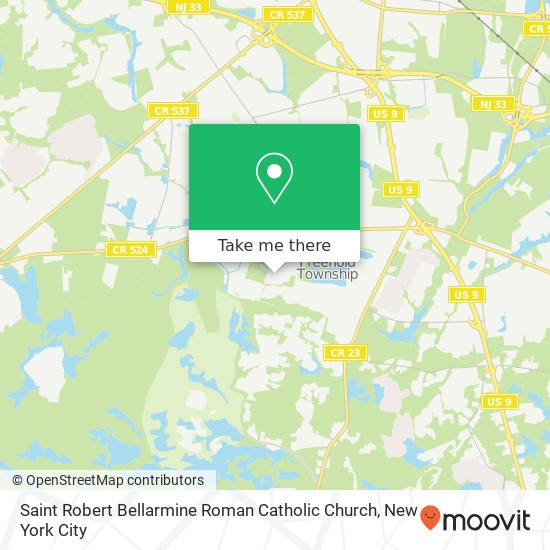 Mapa de Saint Robert Bellarmine Roman Catholic Church