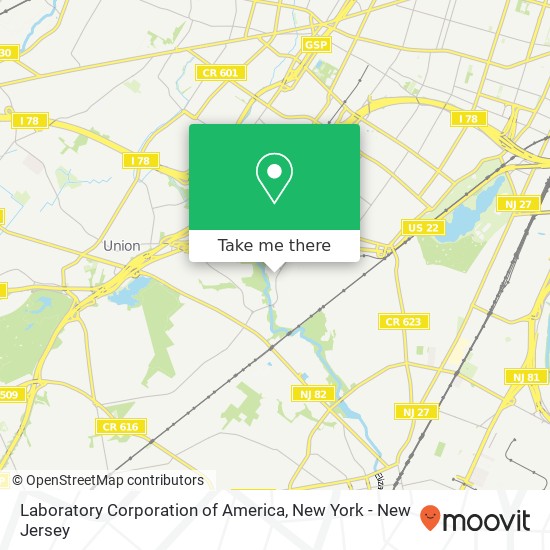 Laboratory Corporation of America map