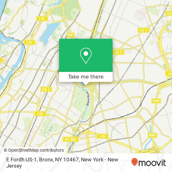 E Fordh US-1, Bronx, NY 10467 map
