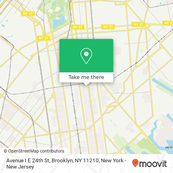 Mapa de Avenue I E 24th St, Brooklyn, NY 11210