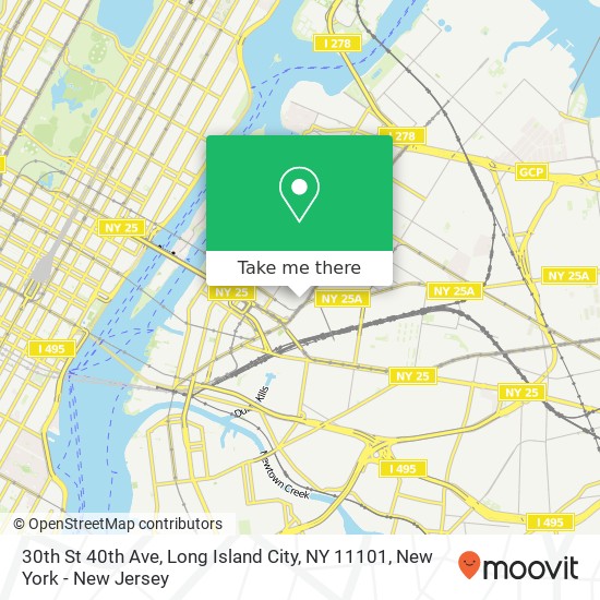 30th St 40th Ave, Long Island City, NY 11101 map