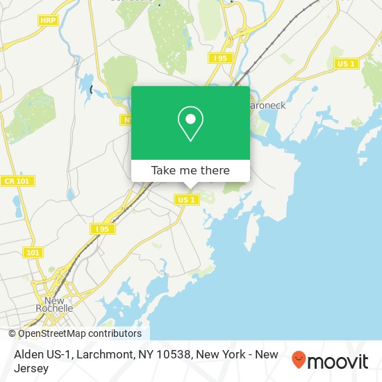 Mapa de Alden US-1, Larchmont, NY 10538