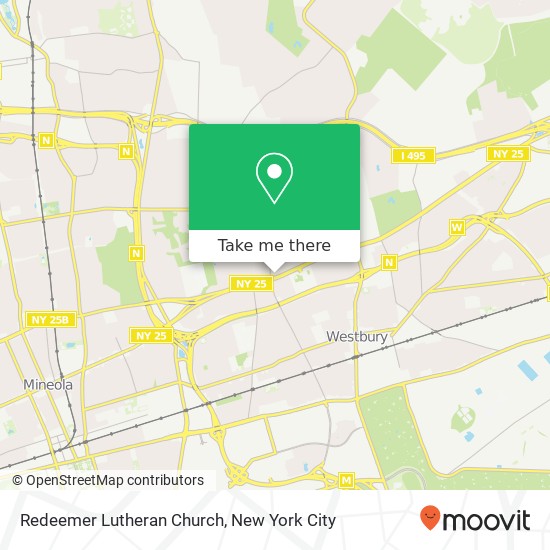 Redeemer Lutheran Church map