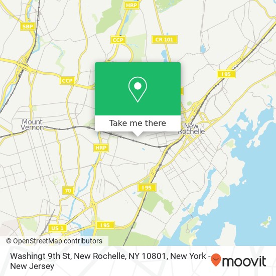 Washingt 9th St, New Rochelle, NY 10801 map