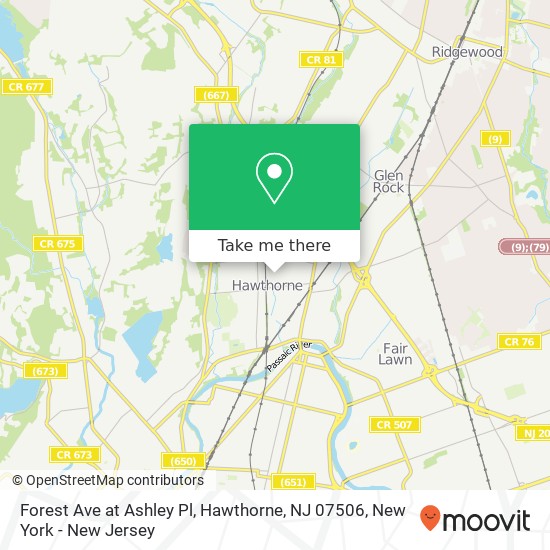 Forest Ave at Ashley Pl, Hawthorne, NJ 07506 map