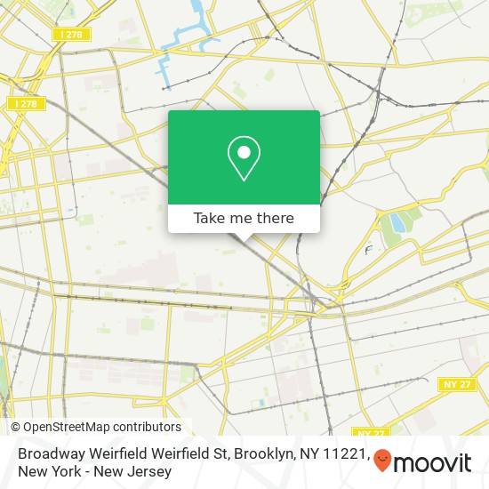 Mapa de Broadway Weirfield Weirfield St, Brooklyn, NY 11221