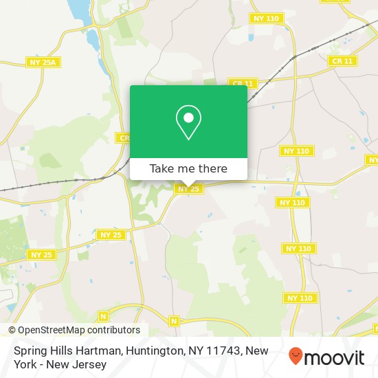 Mapa de Spring Hills Hartman, Huntington, NY 11743