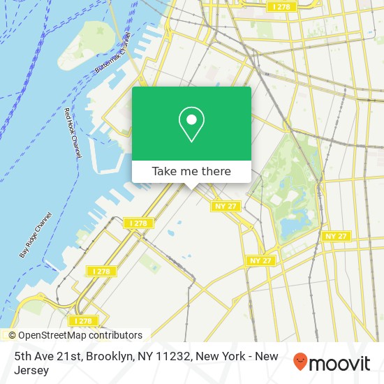 Mapa de 5th Ave 21st, Brooklyn, NY 11232