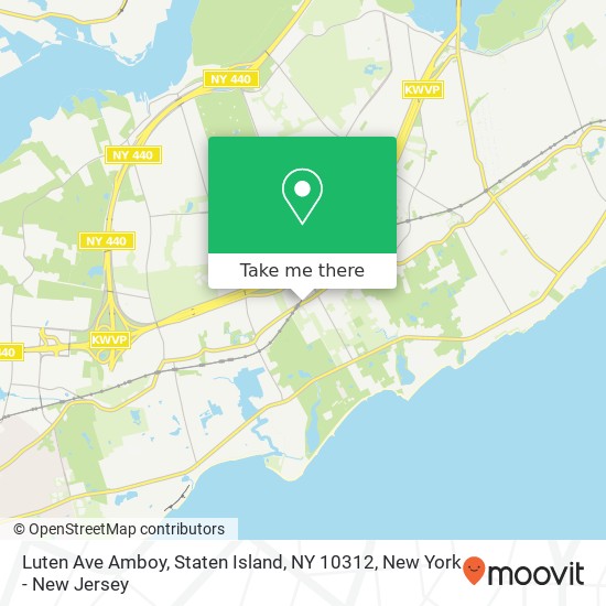 Mapa de Luten Ave Amboy, Staten Island, NY 10312