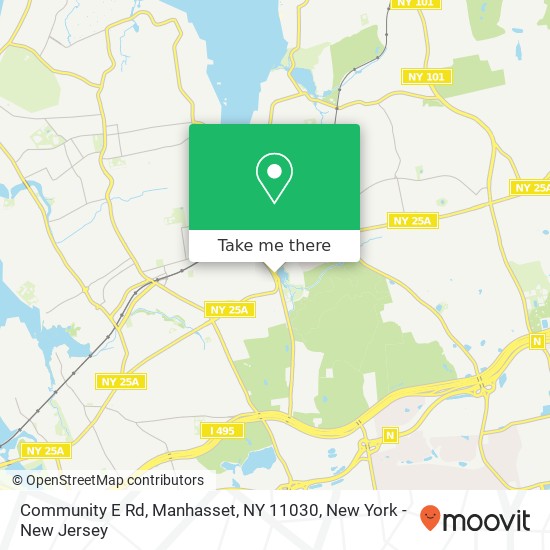 Mapa de Community E Rd, Manhasset, NY 11030