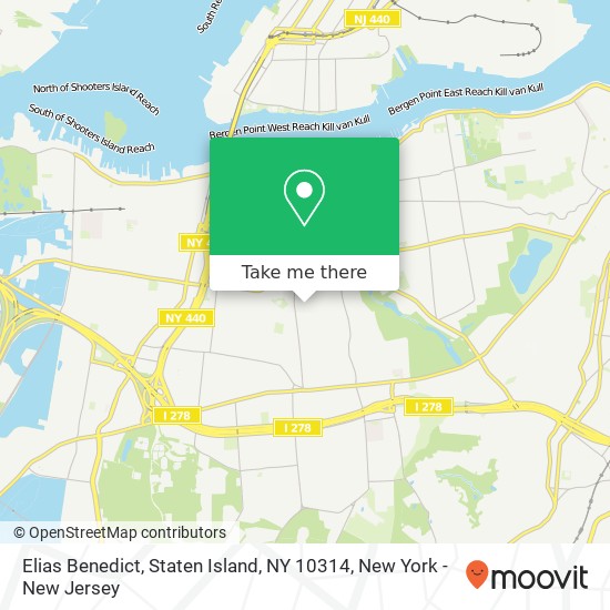 Mapa de Elias Benedict, Staten Island, NY 10314