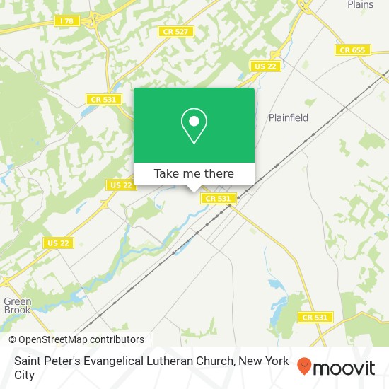 Saint Peter's Evangelical Lutheran Church map