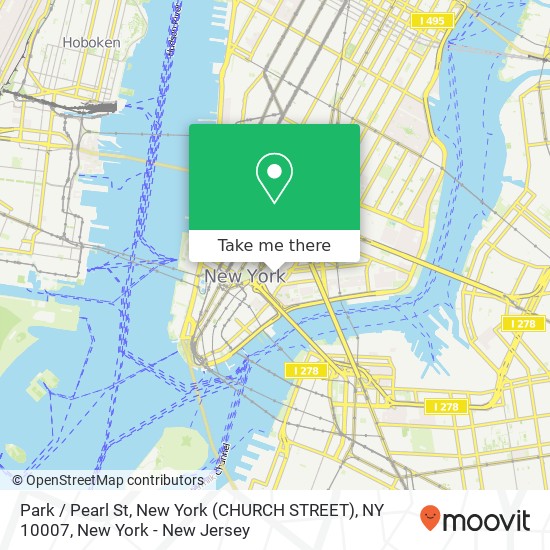 Park / Pearl St, New York (CHURCH STREET), NY 10007 map