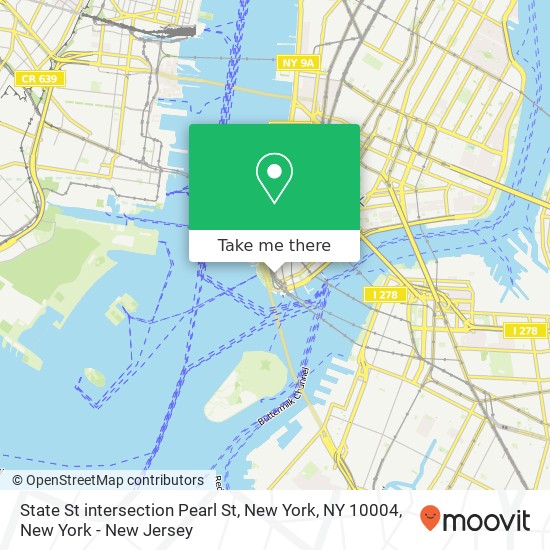 Mapa de State St intersection Pearl St, New York, NY 10004