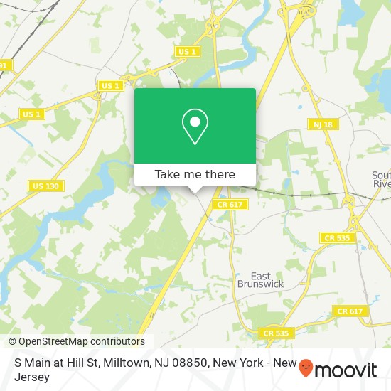Mapa de S Main at Hill St, Milltown, NJ 08850