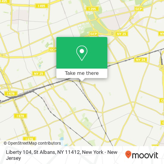 Mapa de Liberty 104, St Albans, NY 11412