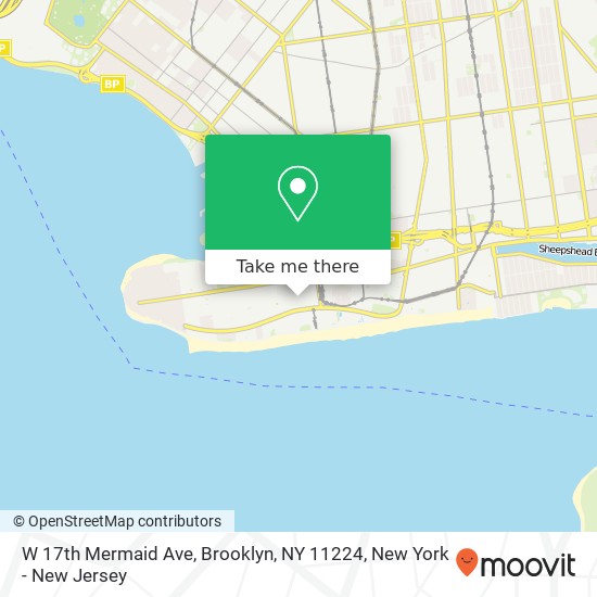 W 17th Mermaid Ave, Brooklyn, NY 11224 map