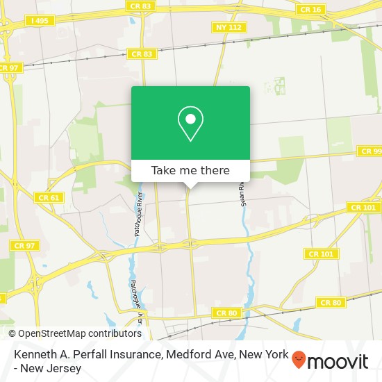 Mapa de Kenneth A. Perfall Insurance, Medford Ave