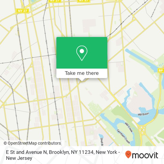 Mapa de E St and Avenue N, Brooklyn, NY 11234