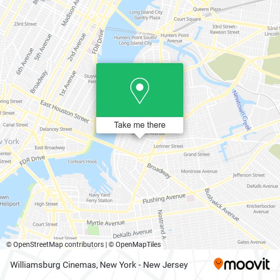Williamsburg Cinemas map