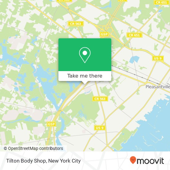 Tilton Body Shop map