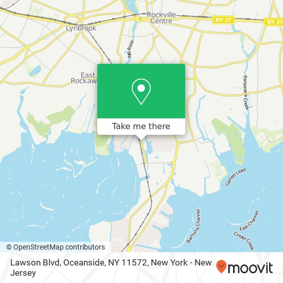 Mapa de Lawson Blvd, Oceanside, NY 11572