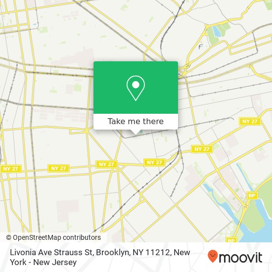 Mapa de Livonia Ave Strauss St, Brooklyn, NY 11212