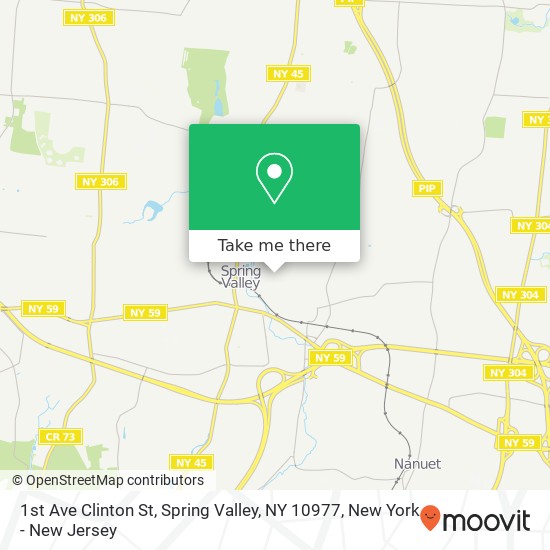 Mapa de 1st Ave Clinton St, Spring Valley, NY 10977