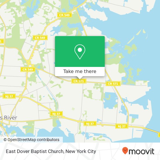 East Dover Baptist Church map