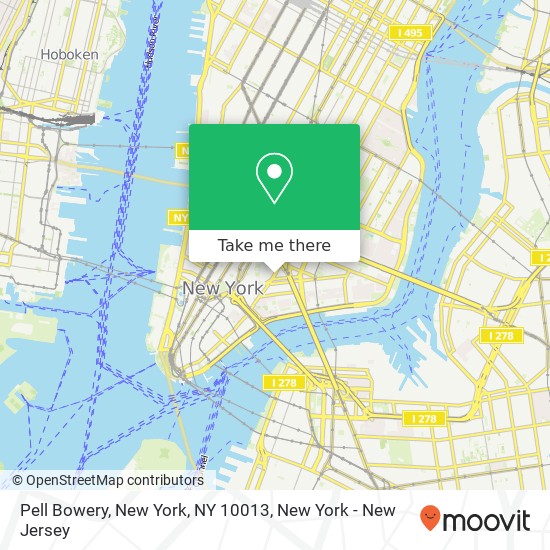 Mapa de Pell Bowery, New York, NY 10013