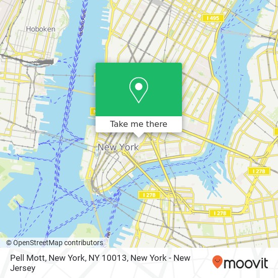 Pell Mott, New York, NY 10013 map