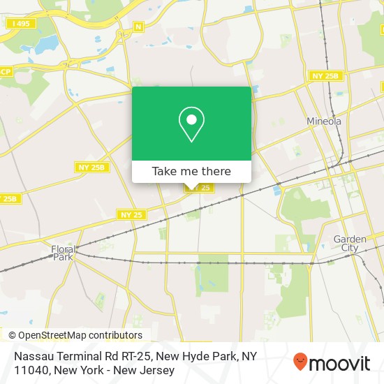 Mapa de Nassau Terminal Rd RT-25, New Hyde Park, NY 11040