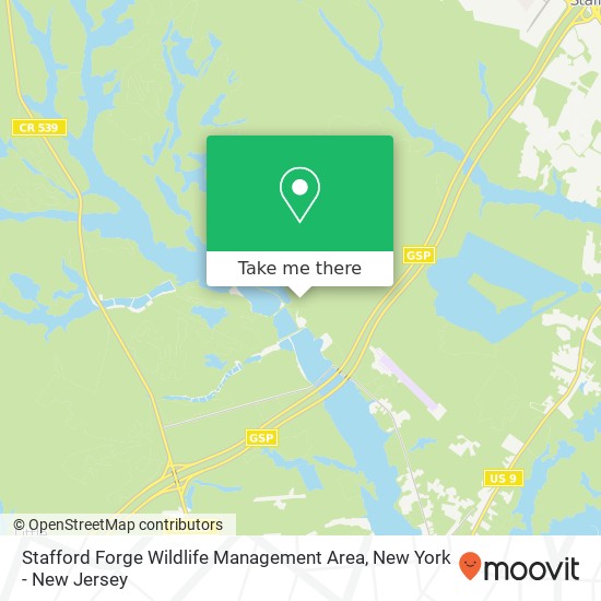 Mapa de Stafford Forge Wildlife Management Area