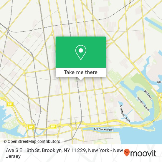 Ave S E 18th St, Brooklyn, NY 11229 map
