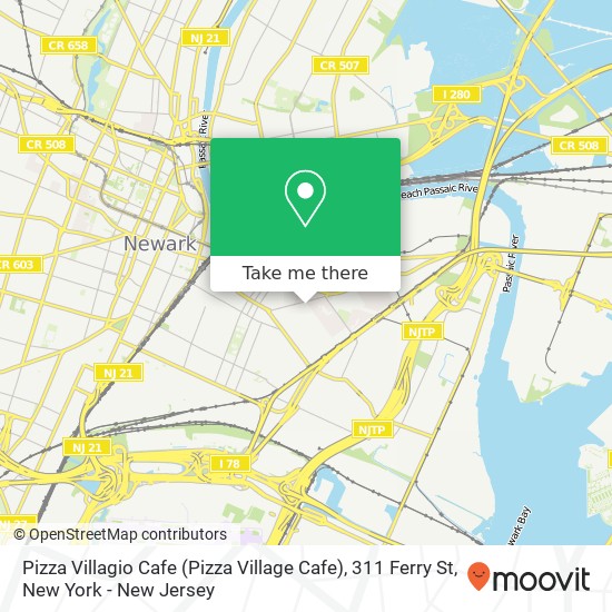 Mapa de Pizza Villagio Cafe (Pizza Village Cafe), 311 Ferry St
