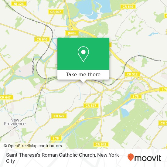 Saint Theresa's Roman Catholic Church map