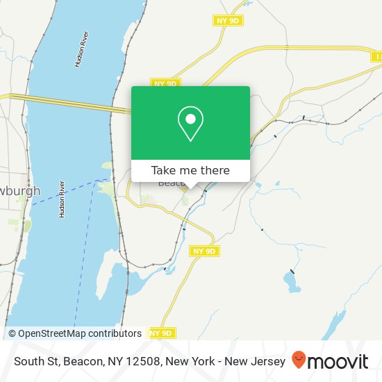 Mapa de South St, Beacon, NY 12508