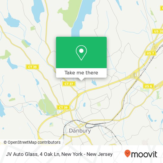 Mapa de JV Auto Glass, 4 Oak Ln