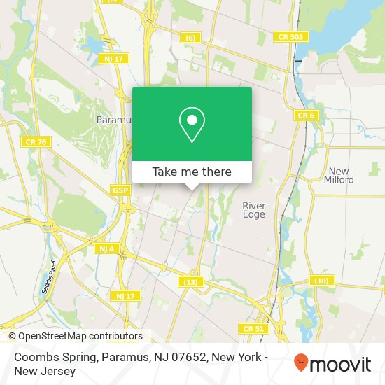 Coombs Spring, Paramus, NJ 07652 map