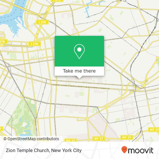 Zion Temple Church map