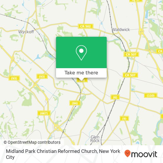 Midland Park Christian Reformed Church map