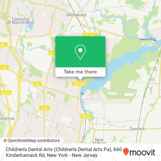 Mapa de Children's Dental Arts (Children's Dental Arts Pa), 660 Kinderkamack Rd