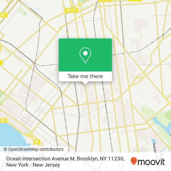 Mapa de Ocean intersection Avenue M, Brooklyn, NY 11230