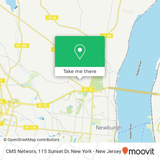 Mapa de CMS Networx, 115 Sunset Dr