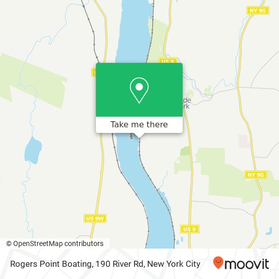 Mapa de Rogers Point Boating, 190 River Rd