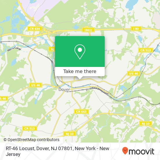 Mapa de RT-46 Locust, Dover, NJ 07801